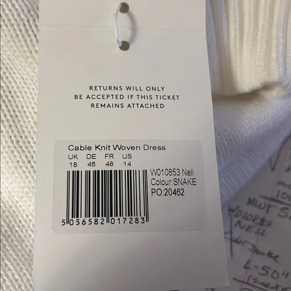 NWT Seraphine Nell Cable Knit Woven Maternity / Nursing Dress. Size 14 - Picture 12 of 12